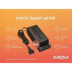FONTE CFTV 12V 10A SMART METER CX10 - MCM (PROMO)